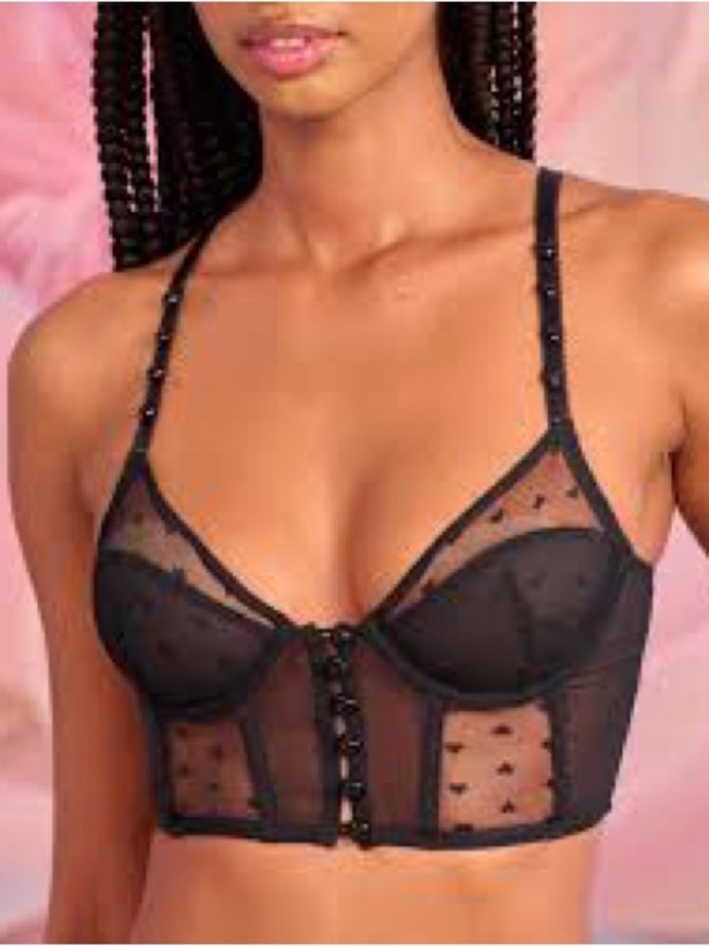 NWT Voight Phoebe Bustier Bralette in Black